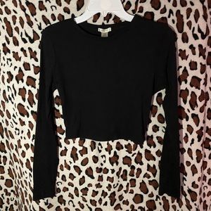 Black Long Sleeve Corduroy S triped Shirt